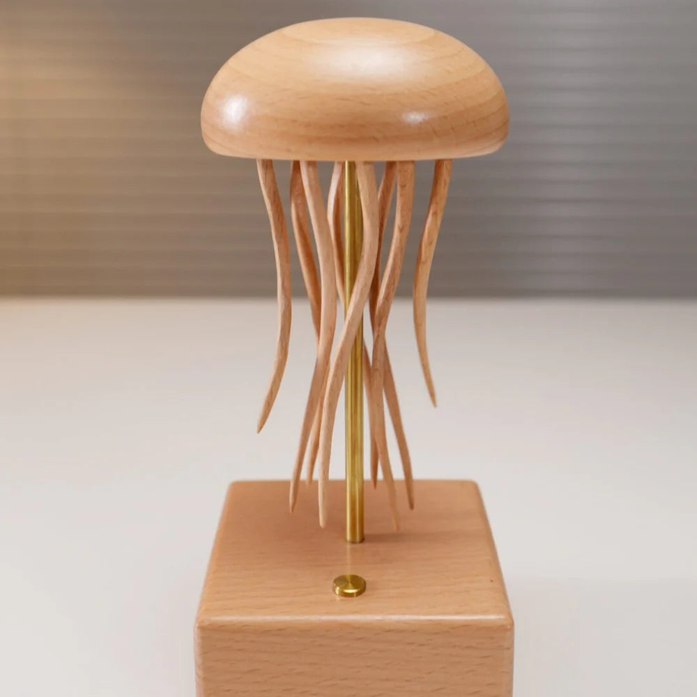 Handcrafted Wooden Jellyfish Automaton