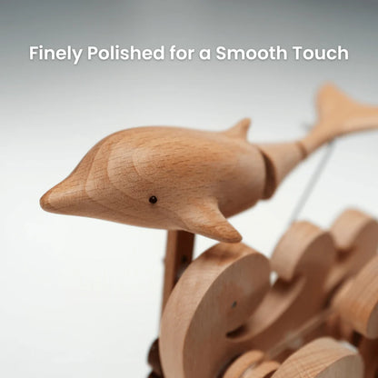 Everwoods™ Handcrafted Wooden Dolphin Automaton
