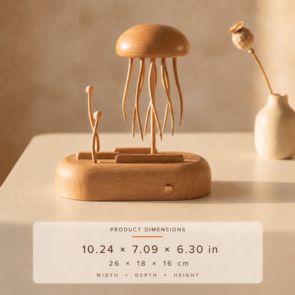 EverWoods™ Handcrafted Wooden Jellyfish Automaton