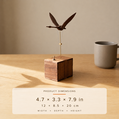EverWoods™ Handcrafted Walnut Swan Automaton