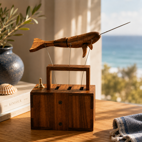 EverWoods™ Handcrafted Walnut Whale Automaton