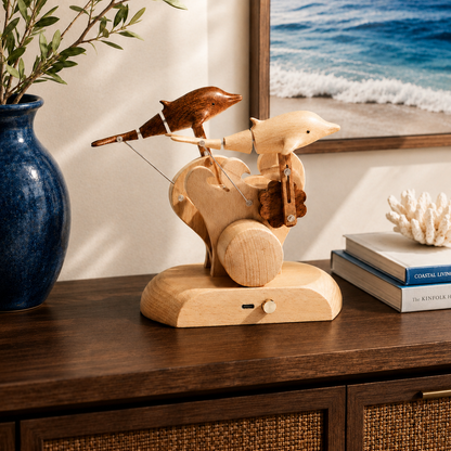 Everwoods™ Handcrafted Wooden Dolphin Automaton