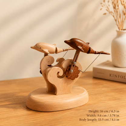 Everwoods™ Handcrafted Wooden Dolphin Automaton