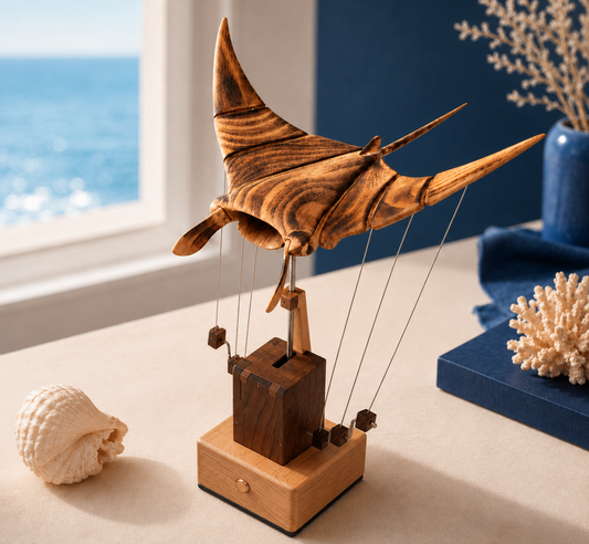 Everwoods™ Wooden Manta Ray — Wings That Actually Move