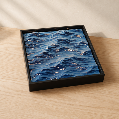 Everwoods™ Ocean Wave — Hand-Carved Wood Art, 8.5 × 8.5 in