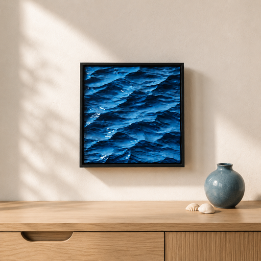 Everwoods™ Ocean Wave — Hand-Carved Wood Art, 8.5 × 8.5 in
