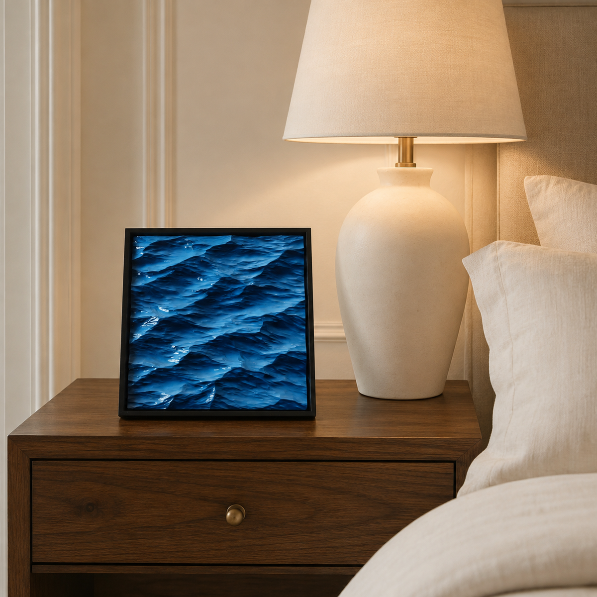 Everwoods™ Ocean Wave — Hand-Carved Wood Art, 8.5 × 8.5 in