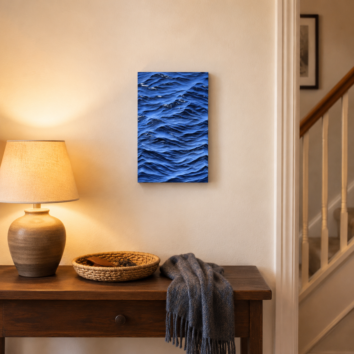 Everwoods™ Ocean Wave — Hand-Carved Wood Art, 10.5 × 16 in
