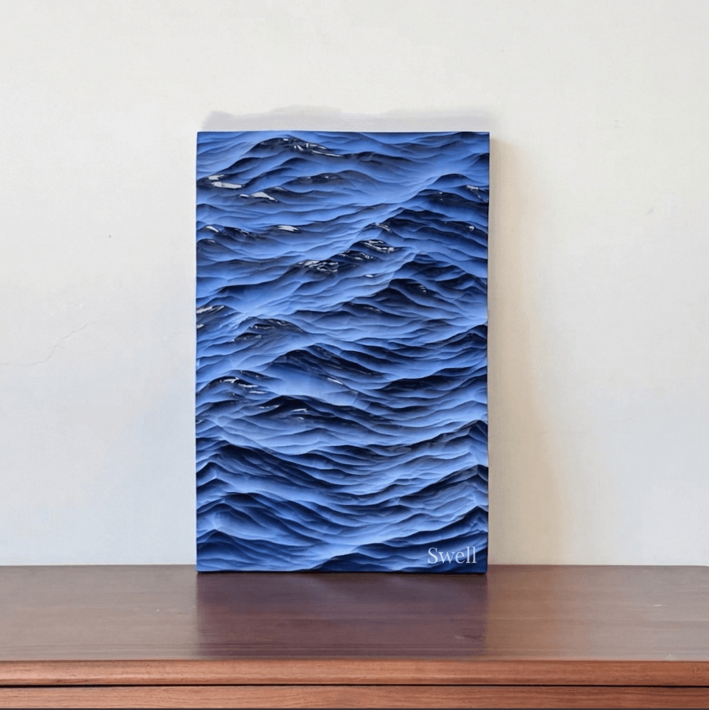 EverWoods™ Ocean Wave — Hand-Carved Wood Relief Art