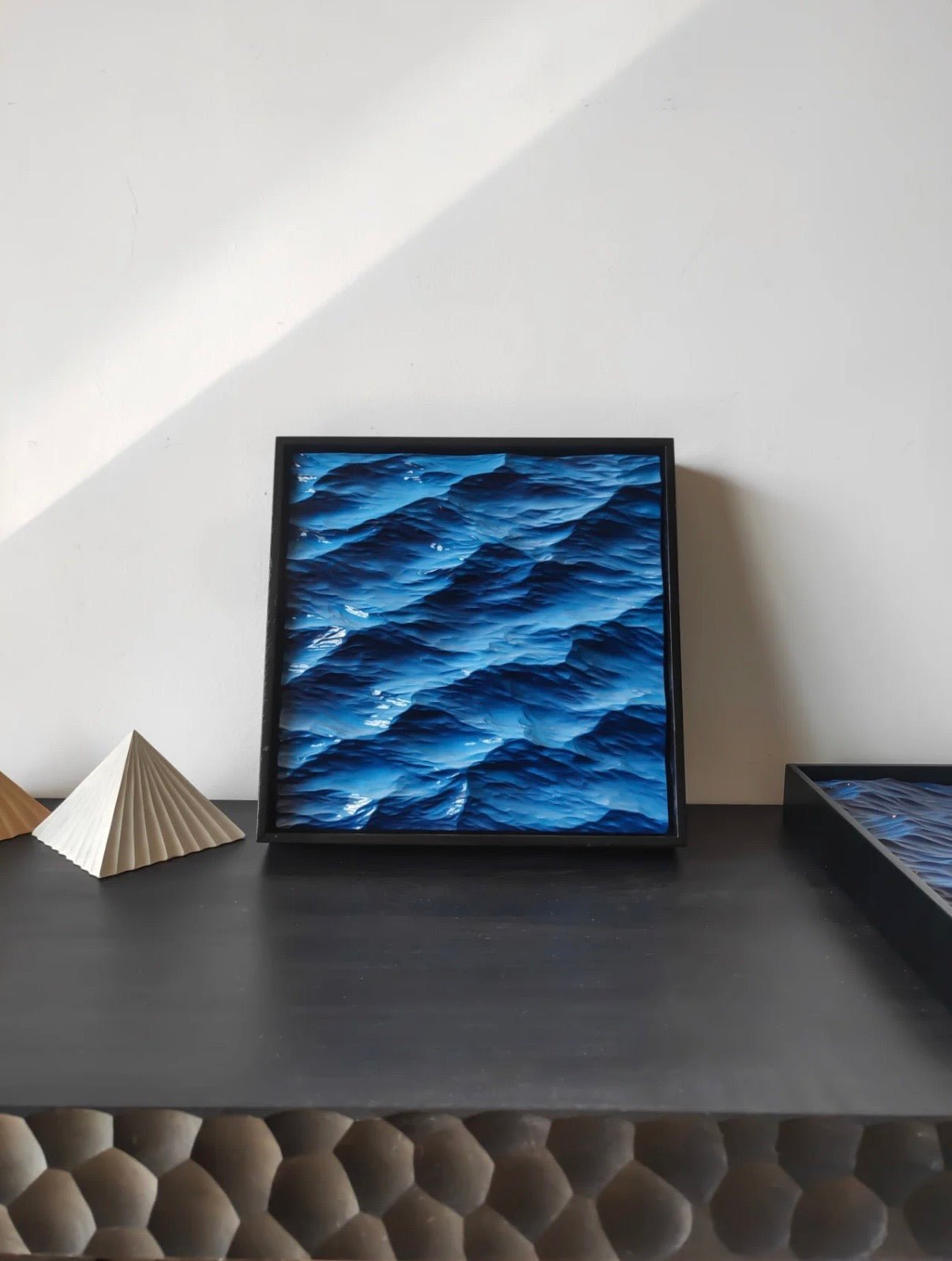 EverWood™ Hand - Carved Ocean Wave Wall Art - Everwood