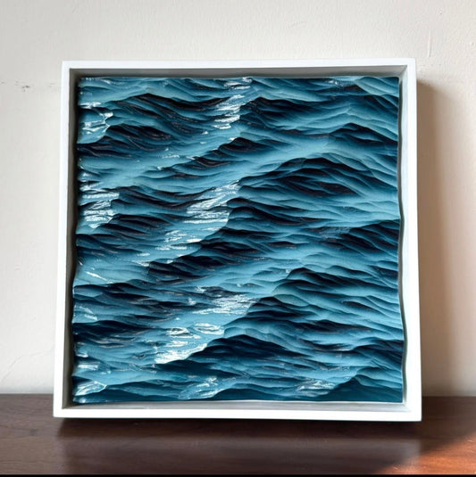 EverWood™ Hand - Carved Ocean Wave Wall Art - Everwood
