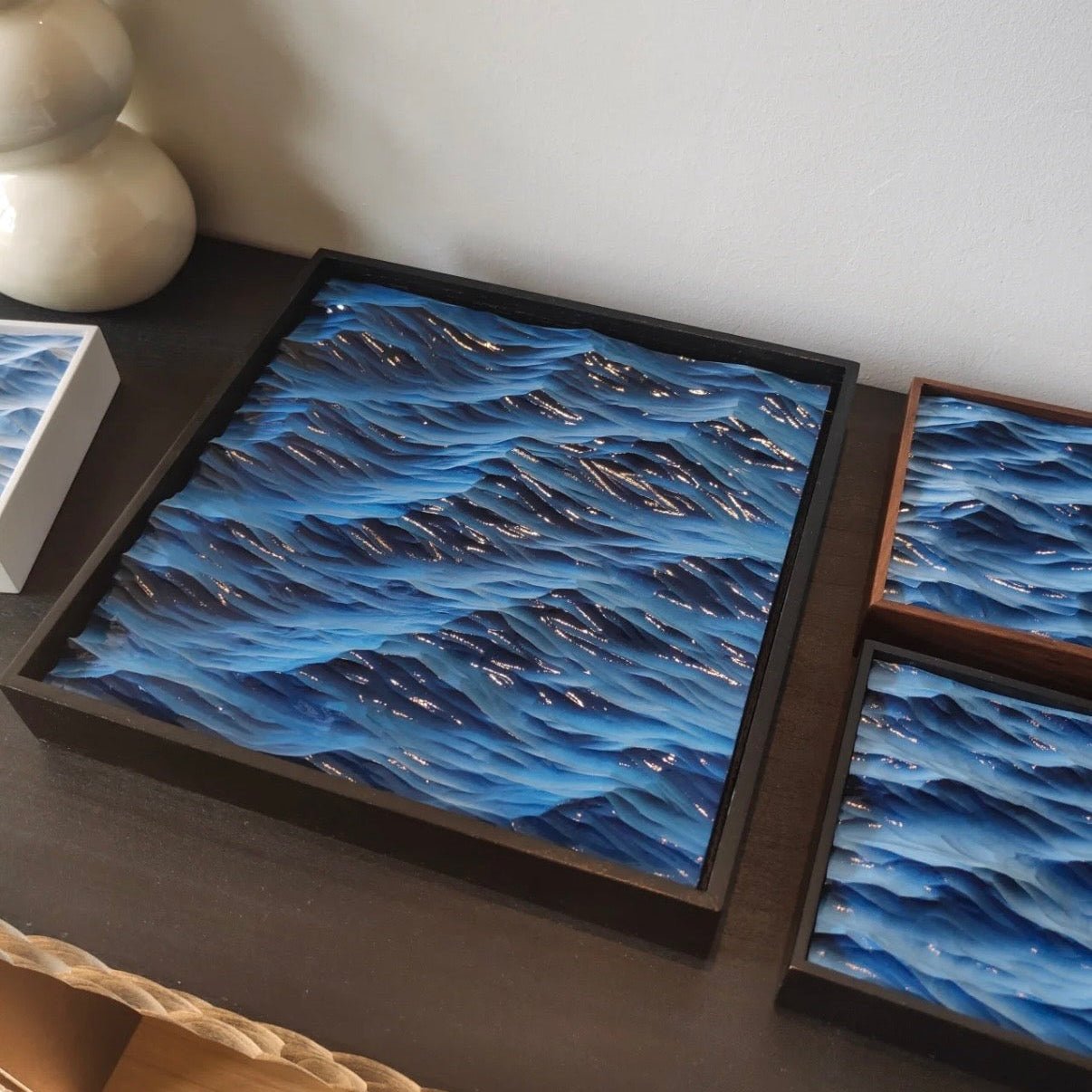 EverWood™ Hand - Carved Ocean Wave Wall Art - Everwood