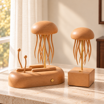 EverWoods™ Handcrafted Wooden Jellyfish Automaton