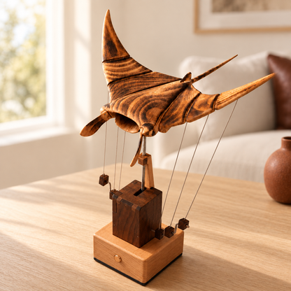 Everwoods™ Wooden Manta Ray — Wings That Actually Move