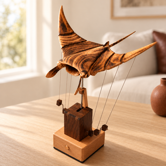 Everwoods™ Wooden Manta Ray — Wings That Actually Move
