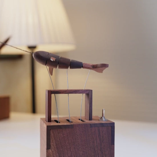 EverWood™ Handcrafted Walnut ThWhale Automaton