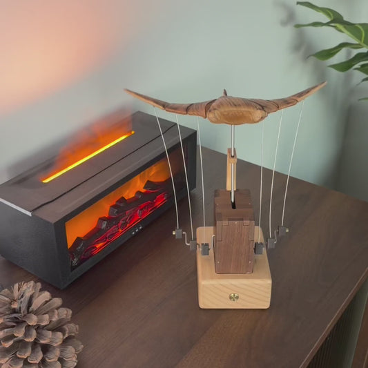 EverWood™ Handcrafted Wooden Manta Ray Automaton