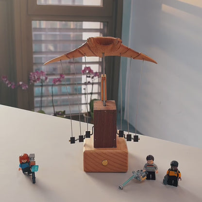 EverWood™ Handcrafted Wooden Manta Ray Automaton