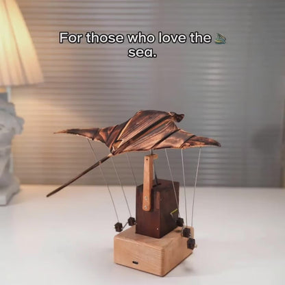 EverWood™ Wooden Manta Ray – Wings That Actually Move