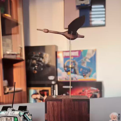 EverWoods™ Handcrafted Walnut Swan Automaton