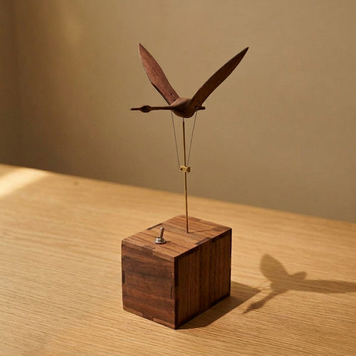 EverWoods™ Handcrafted Walnut Swan Automaton
