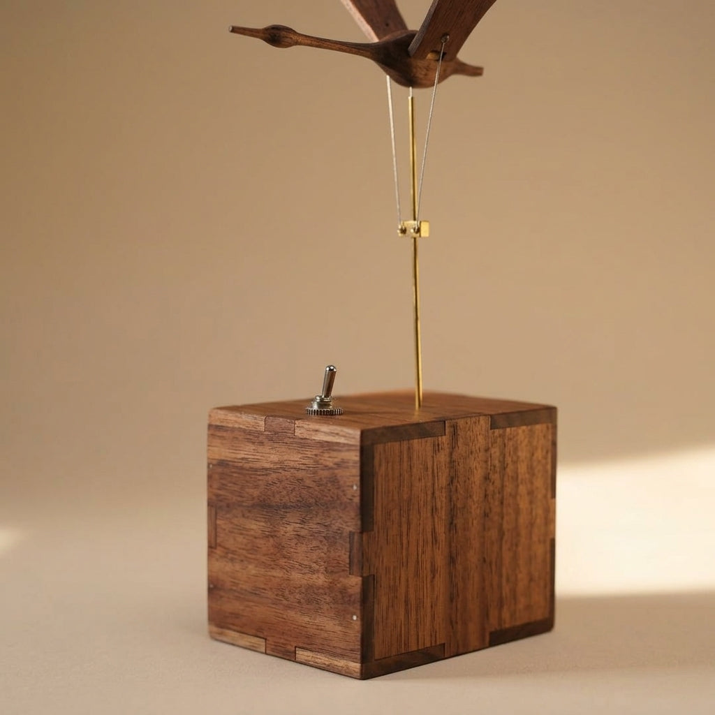EverWoods™ Handcrafted Walnut Swan Automaton