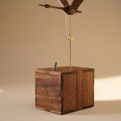 EverWoods™ Handcrafted Walnut Swan Automaton