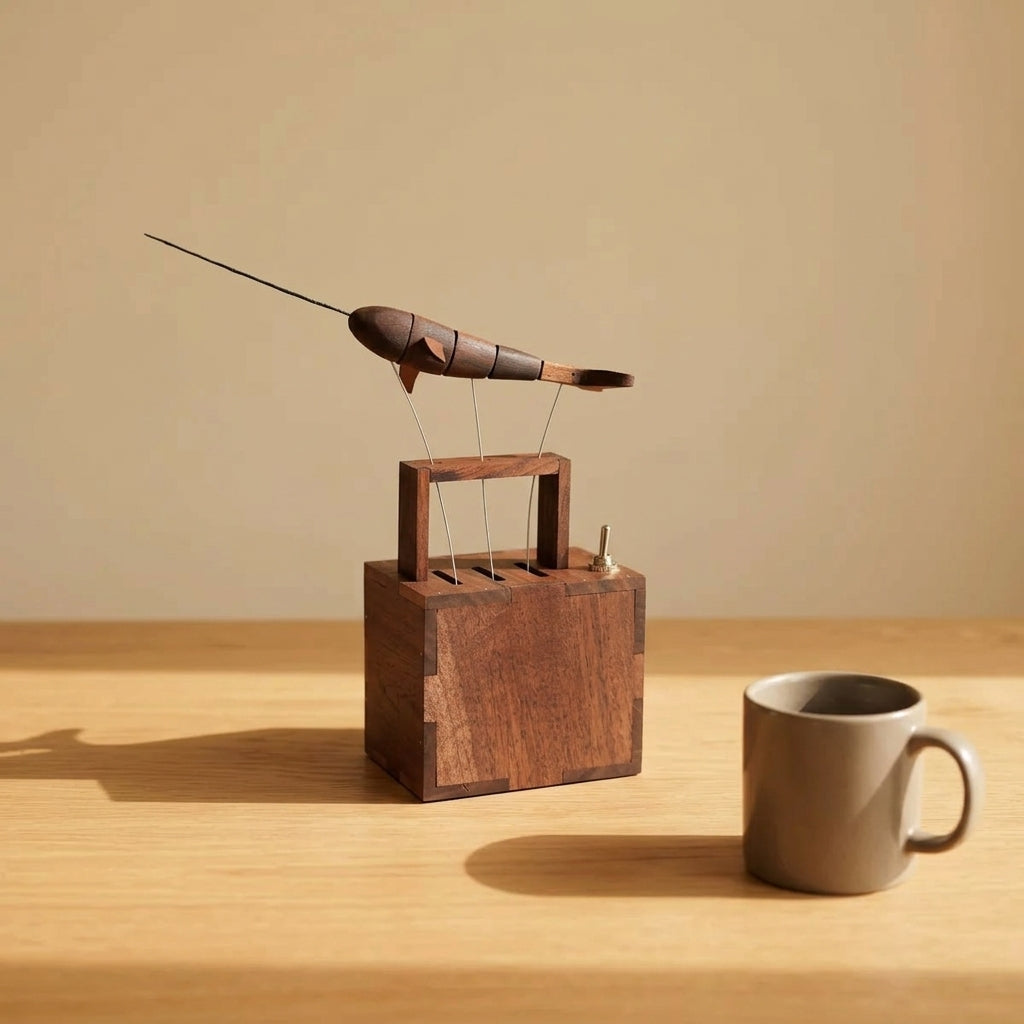 EverWoods™ Handcrafted Walnut Whale Automaton