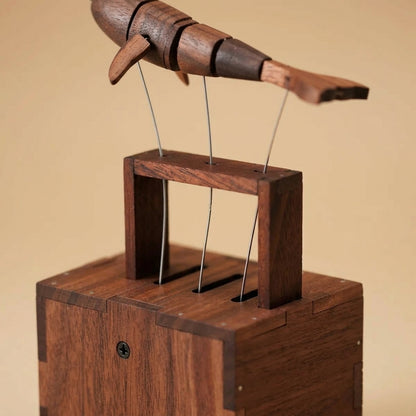 EverWoods™ Handcrafted Walnut Whale Automaton